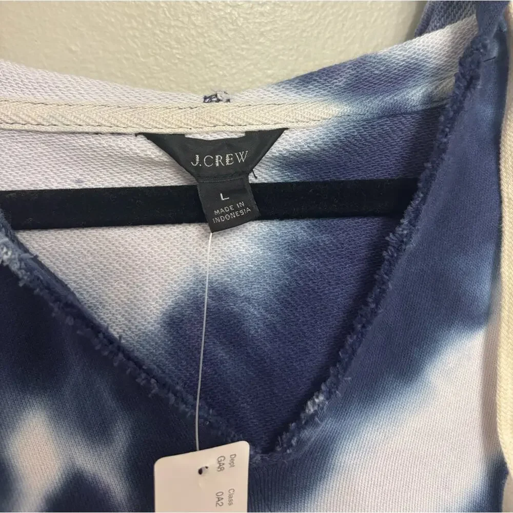 NEW J. Crew Tie-Dyed Hoodie in Original Cotton Terry - Size L